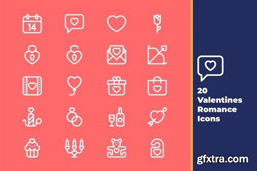 Valentine Romance Icons