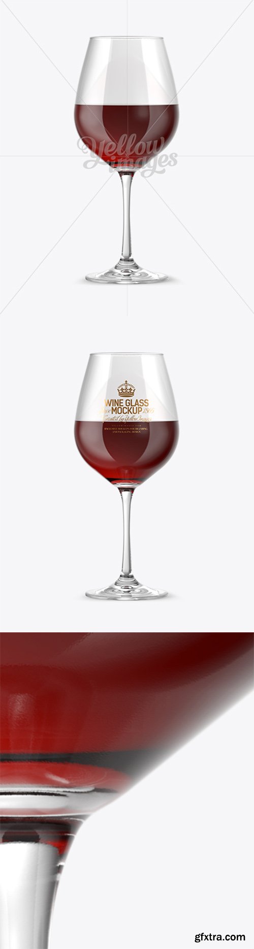 Red Wine Glass Mockup 14194