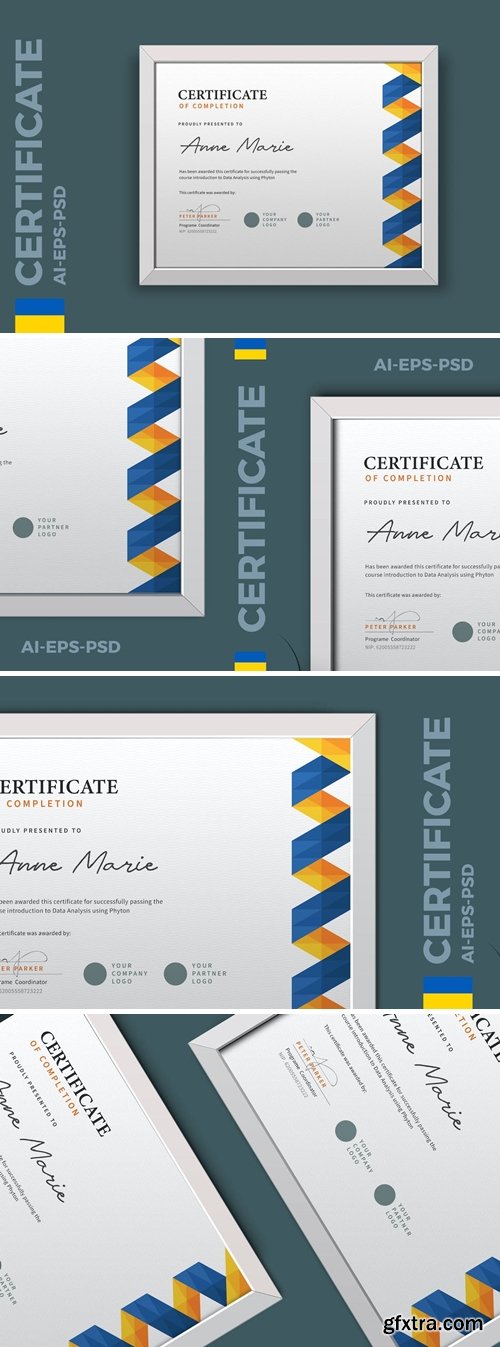 Blue Certificate/ Diploma Template Pro