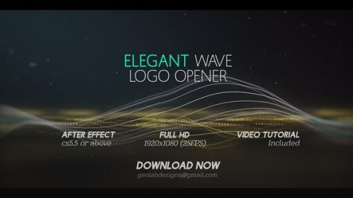 Videohive - Elegant Wave Logo Opener l Particles Lines Logo Opener