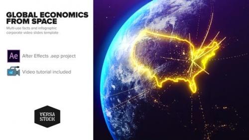 Videohive - Global Economics From Space Infographics