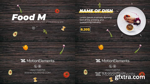 MotionElements Food Menu 14371391