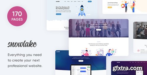 ThemeForest - Snowlake v1.0 - Creative Business & Startup Template - 25630230