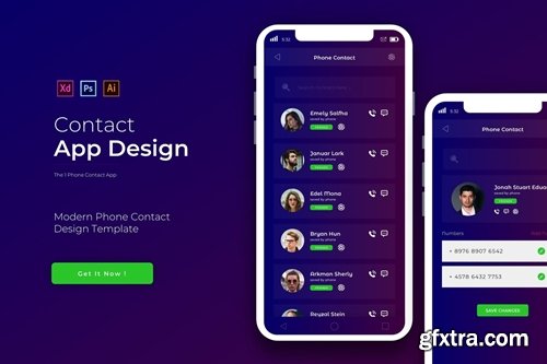 Phone Contact | App Design Template