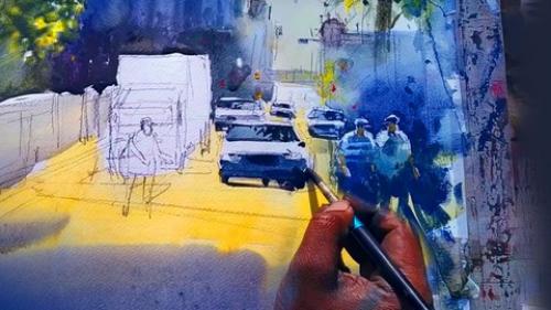 Udemy - Advanced Watercolor Street Scene And Citys cape Techniques