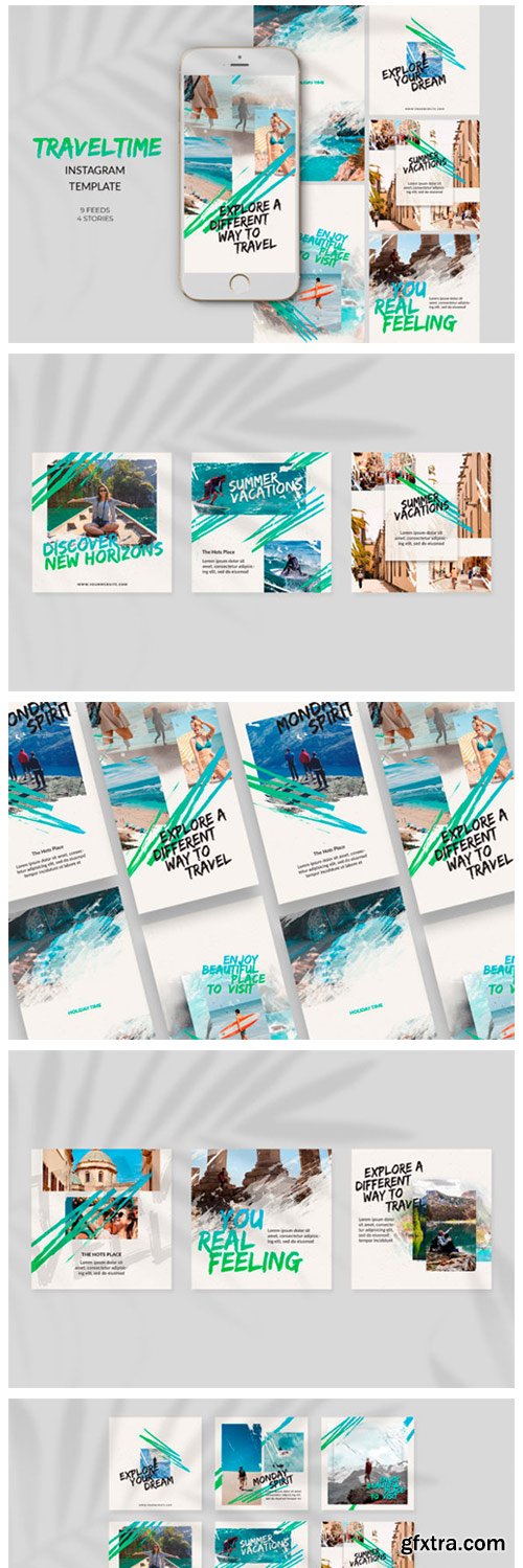 Travel Time Instagram Templates 2894579