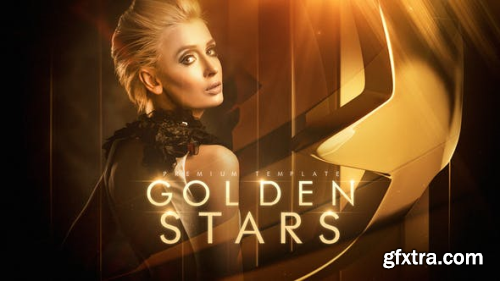 Videohive Golden Stars 23362521