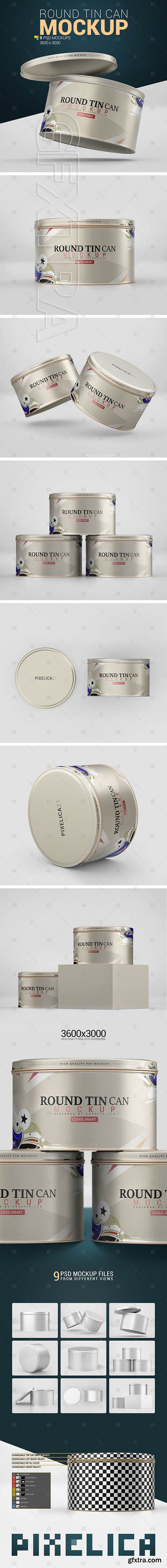 Round Tin Can Mockup