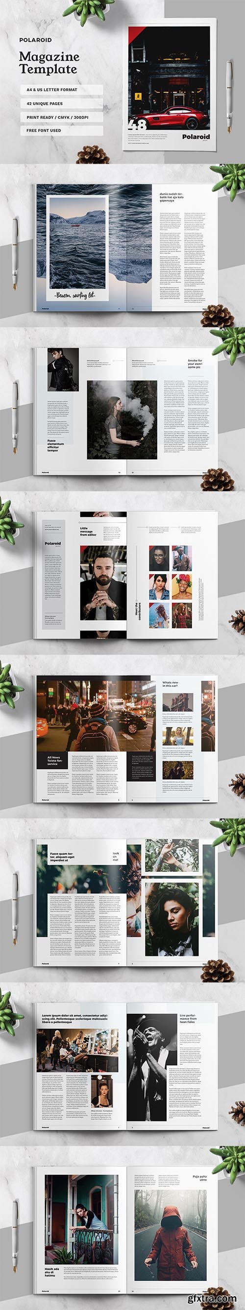 POLAROID - Magazine Template