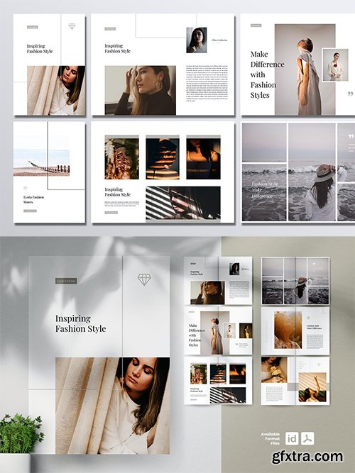 EYOTA Minimal Fashion Lookbook Brochures