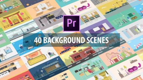 Videohive - 40 Mix Background Scenes (MOGRT)