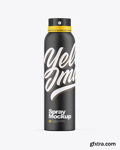 Matte Aerosol Spray Bottle Mockup 55291