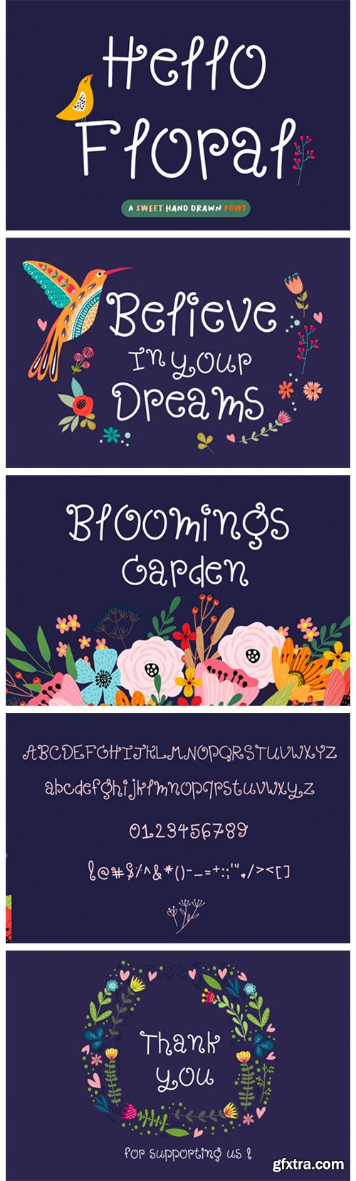 Hello Floral Font