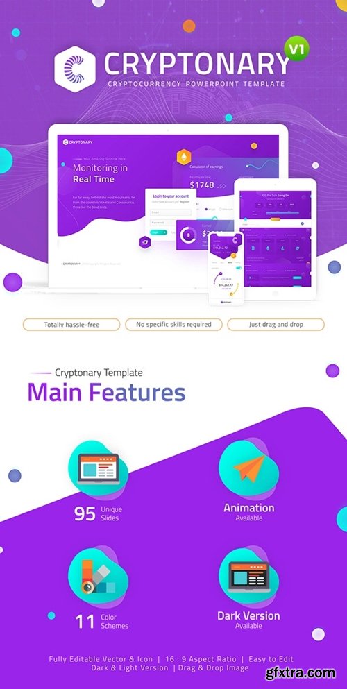 GraphicRiver - Cryptonary Cryptocurrency PowerPoint Template 23673732