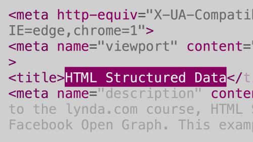 Lynda - HTML Structured Data: Facebook Open Graph - 468144