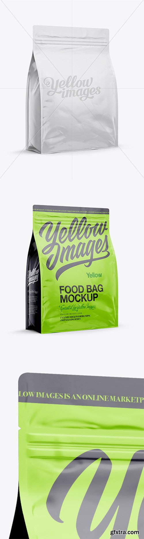 30oz Plastic Food Bag Mockup - Half Side View 19122