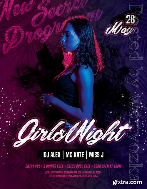 Girls Night - Premium flyer psd template