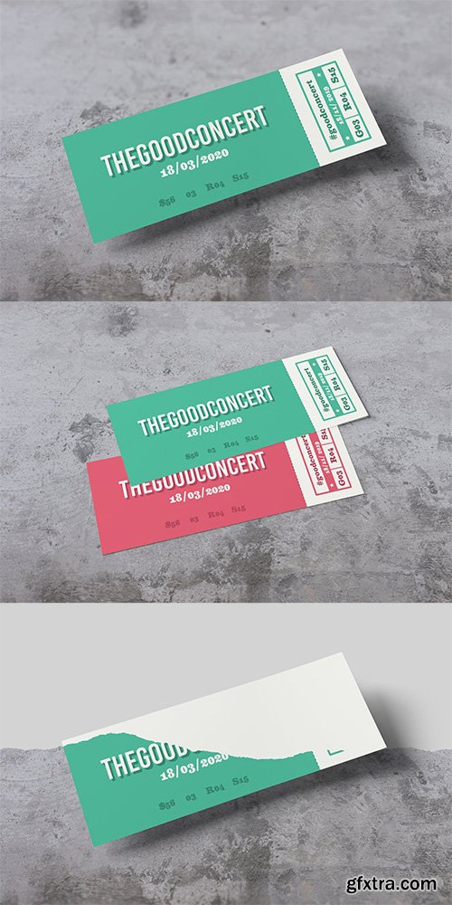 Ticket Photoshop Mockups