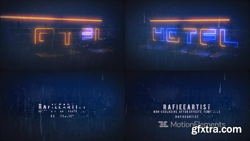 MotionElements Rainy Neon Reveal 14261699