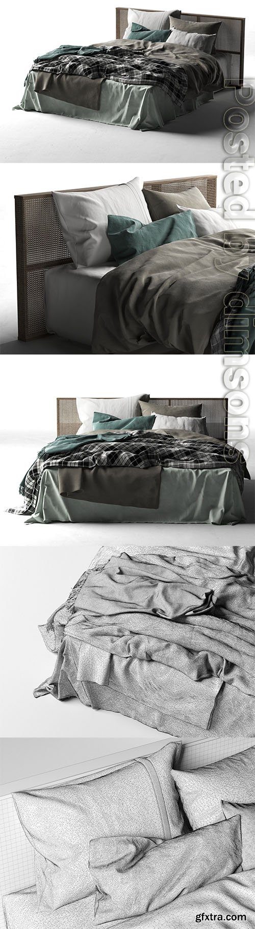 Cgtrader - Queen Bed 2 3D model