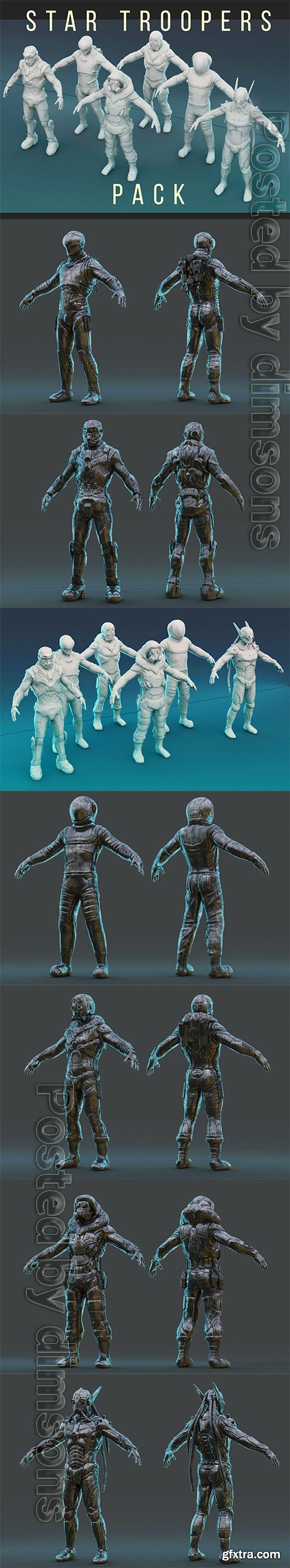 Cgtrader - Star Trooper Pack 3D model