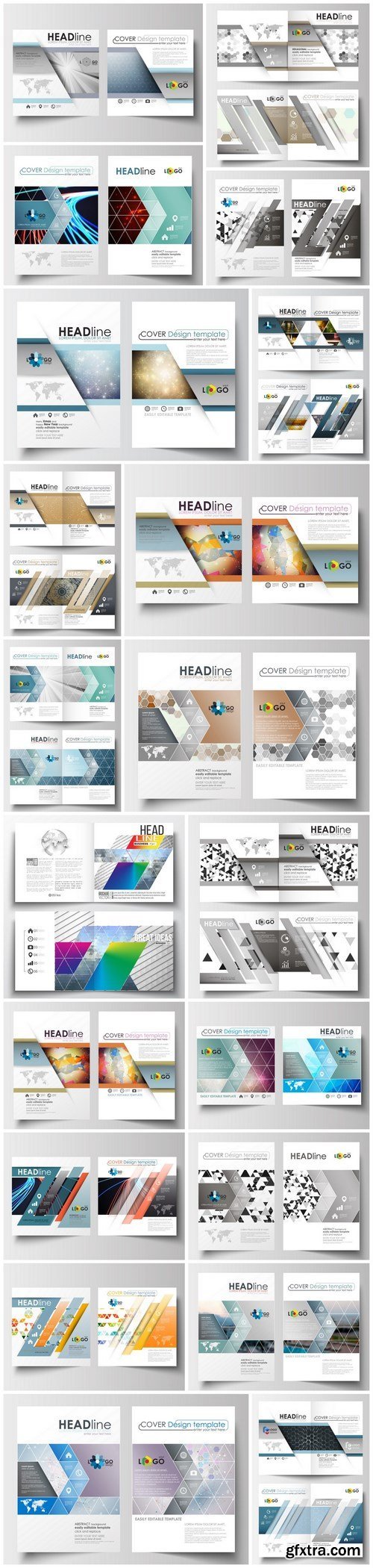 Cover design template, magazine, flyer, booklet or annual report 5 - 20xEPS Vector Stock