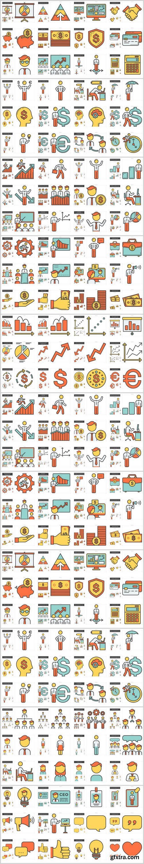 Human resources line icon set 2 - 11xEPS