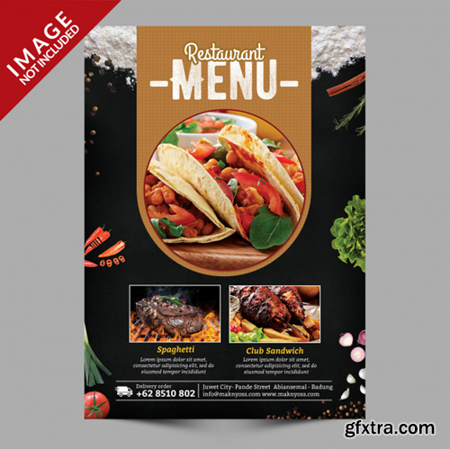 Food menu flyer Premium Psd