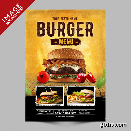 Burger menu promotion Premium Psd