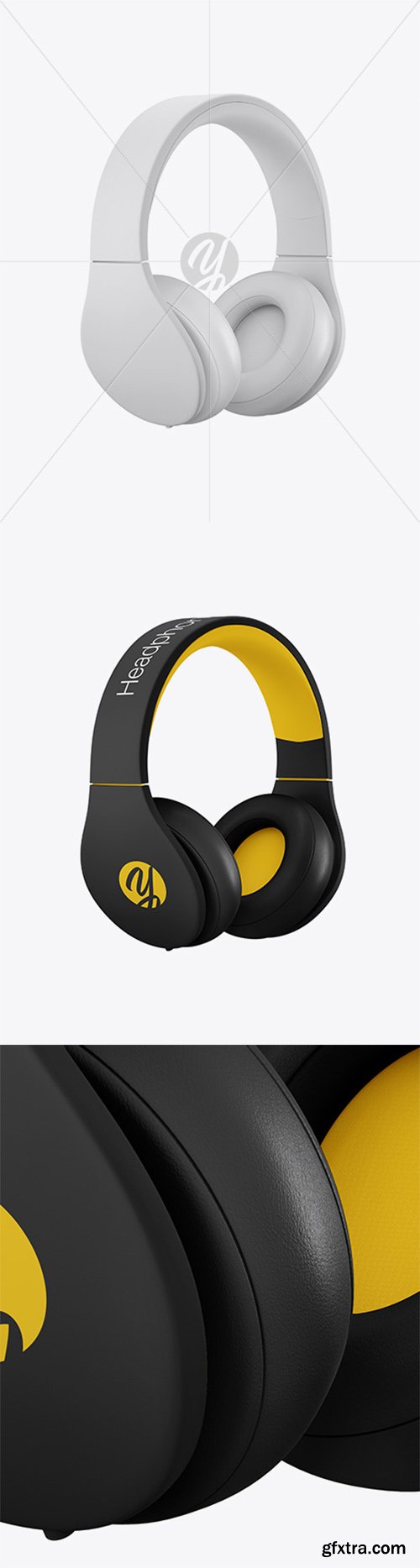 Matte Headphones Mockup - Half Side View 29909