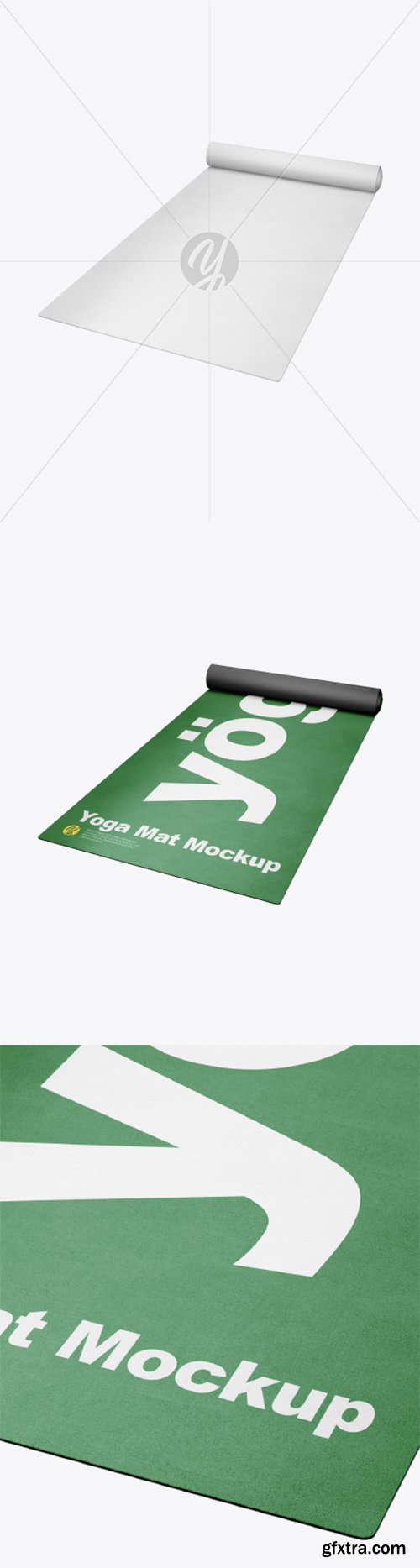 Yoga Mat Mockup - Half SIde View (High-Angle Shot) 28749