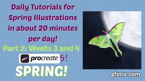 Procreate Daily Prompts for Spring Illustrations Weeks 3 and 4