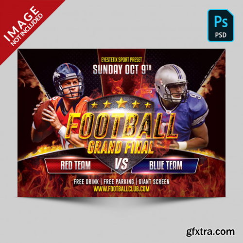 Football sport flyer template Premium Psd