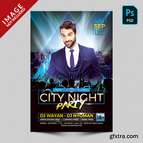 City night party flyer Premium Psd