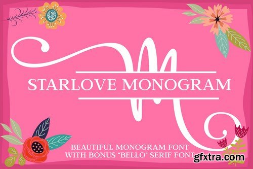 Starlove Monogram Font