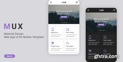 ThemeForest - MUX v1.0 - Material Design Web App UI Kit Mobile Template (Update: 18 February 20) - 21096516