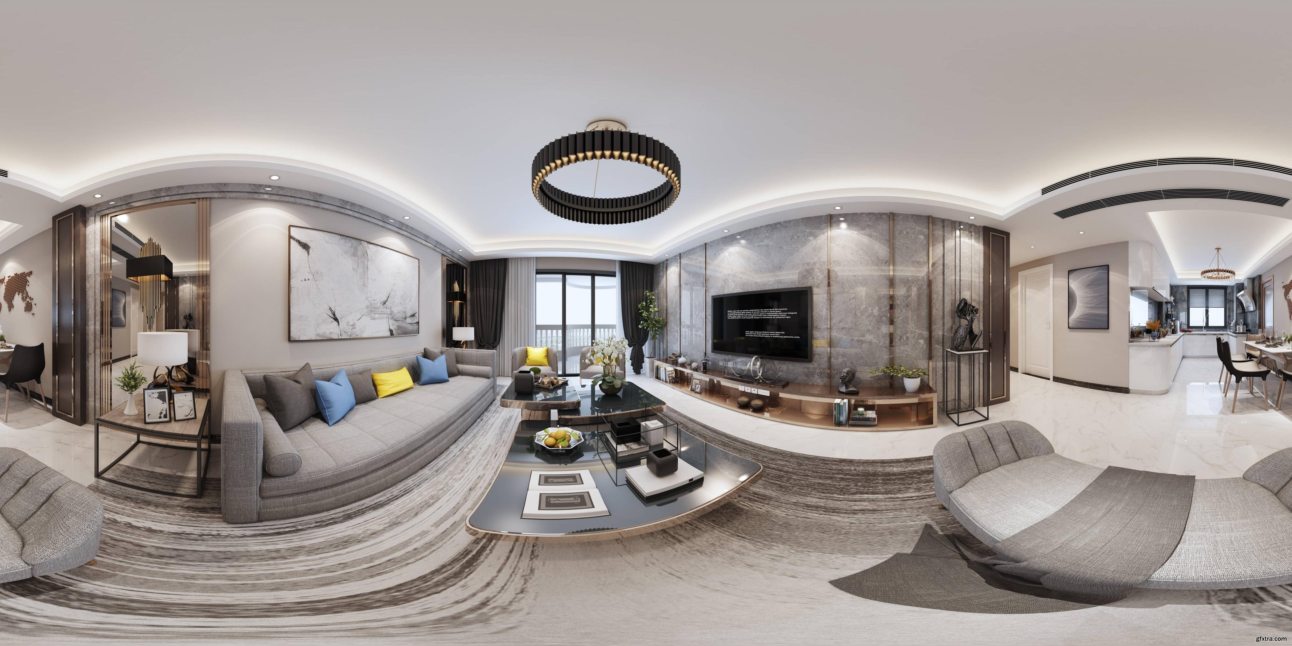 Download 360 Interior Design Livingroom / Diningroom 02 » GFxtra