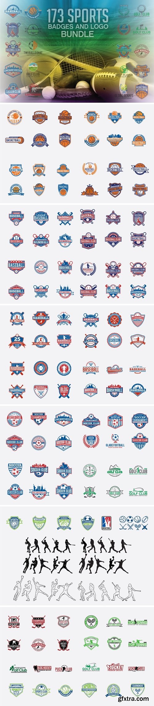 173 Sports Badges and Logo Bundle