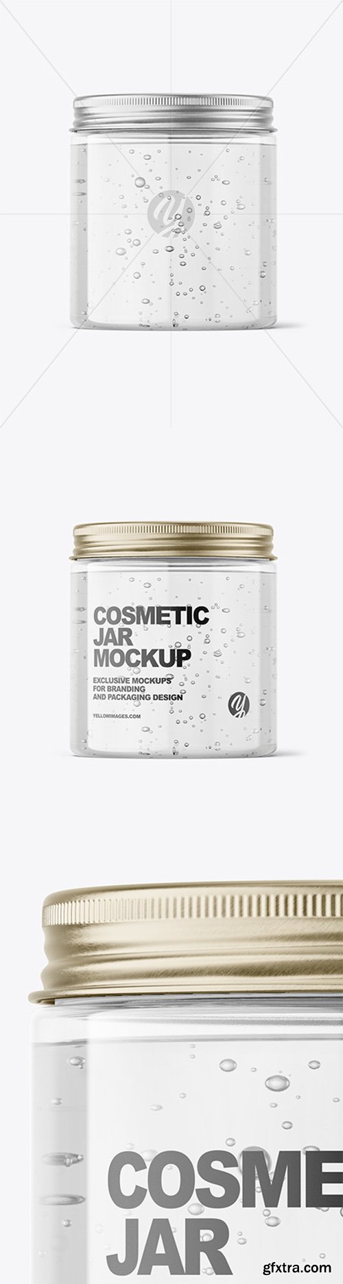 Gel Jar with Metallic Cap Mockup 54923