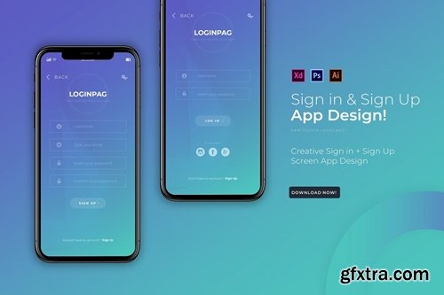 Loginpag Login | App Design Template