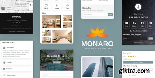 ThemeForest - Monaro v1.0 - Hotel Mobile Template (Update: 18 February 20) - 22868421