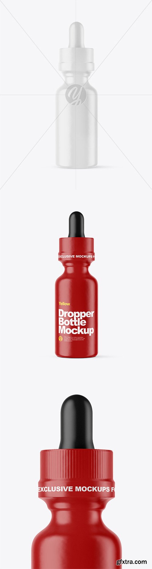 Matte Dropper Bottle W/ Shrink Sleeve Mockup 55196