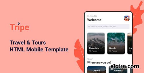 ThemeForest - Tripe v1.0 - Travel & Tour Mobile Template - 25383417