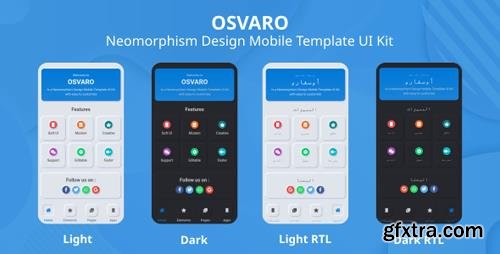 ThemeForest - Osvaro v1.0 - Neomorphism Design Mobile Template UI Kit (Update: 18 February 20) - 25690484