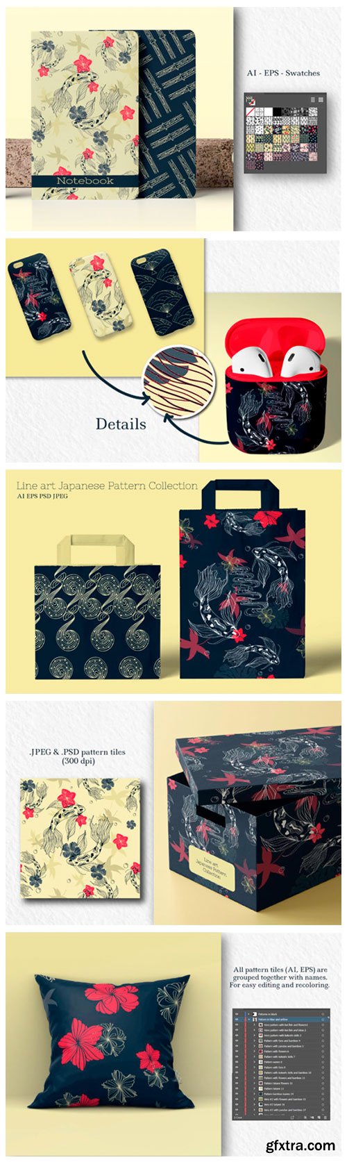 Line Art Japanese Pattern Collection 2962421