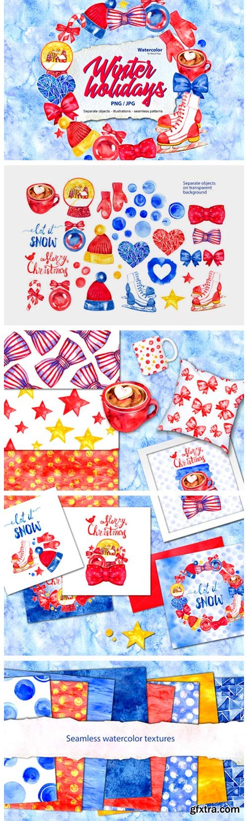 Watercolor Winter Holidays Set 2962214