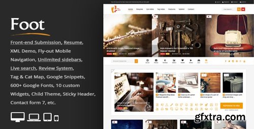 ThemeForest - Foot v3.9 - Grid Front-End Submission Content Sharing - 11063061