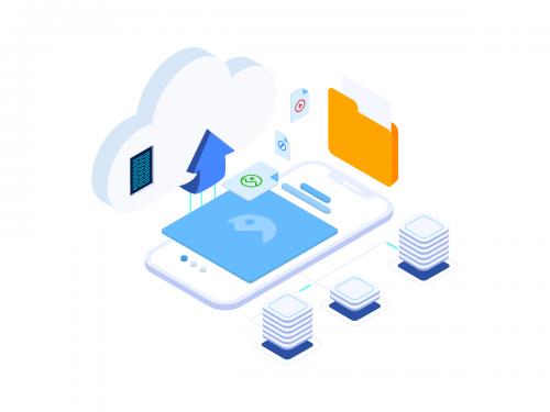 Upload File Cloud on Blockchain Isometric 5 - T2 - upload-file-cloud-on-blockchain-isometric-5-t2