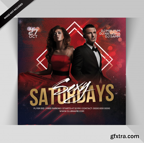 Sexy saturday party flyer Premium Psd