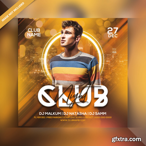 Club night party flyer Premium Psd